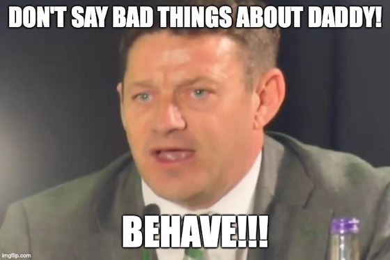 Ross Desmond at Celtic AGM: Be nice to daddy! Behave!